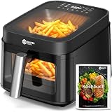 Balter Heißluftfritteuse Airfryer, 6,5 L, Friteuse Heissluftfritteuse XXL mit Sichtfenster, 12 Programme,…